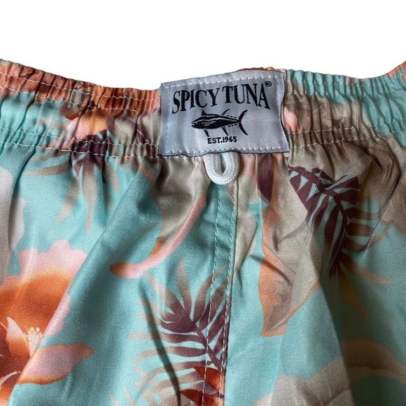 NWT! Spicy Tuna Swim Trunks XL w Full Waist Draw Cord‎ - Picture 3 of 10